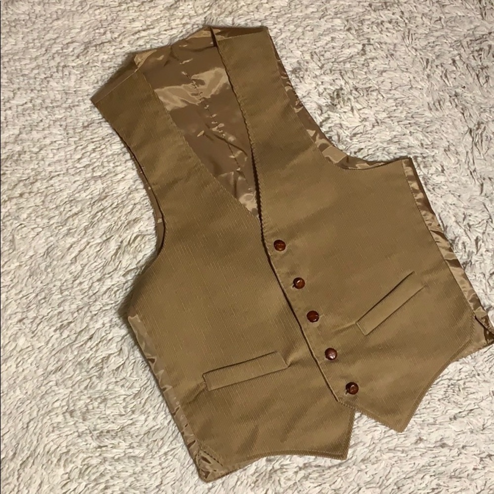 VINTAGE Tan Corduroy Vest